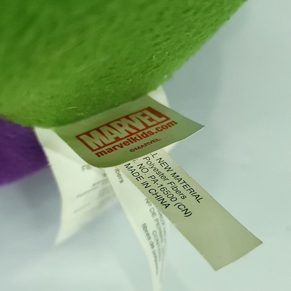 Marvel Kids Hulk Plush Stuffed Animal Large 15" Angry Face Hero Purple Shorts - Picture 6 of 6